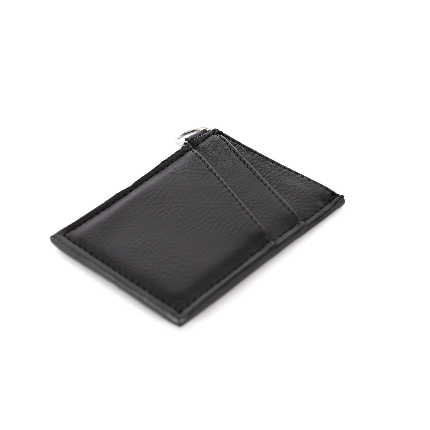 Black Vegan Leather Slim Wallet 