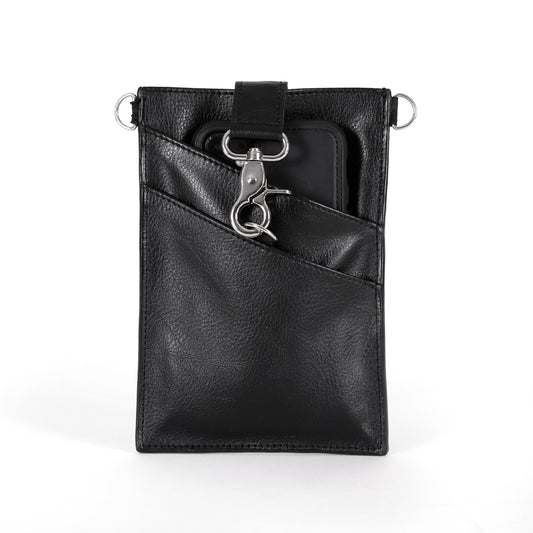 Phone Pouch | Black, Vegan Leather